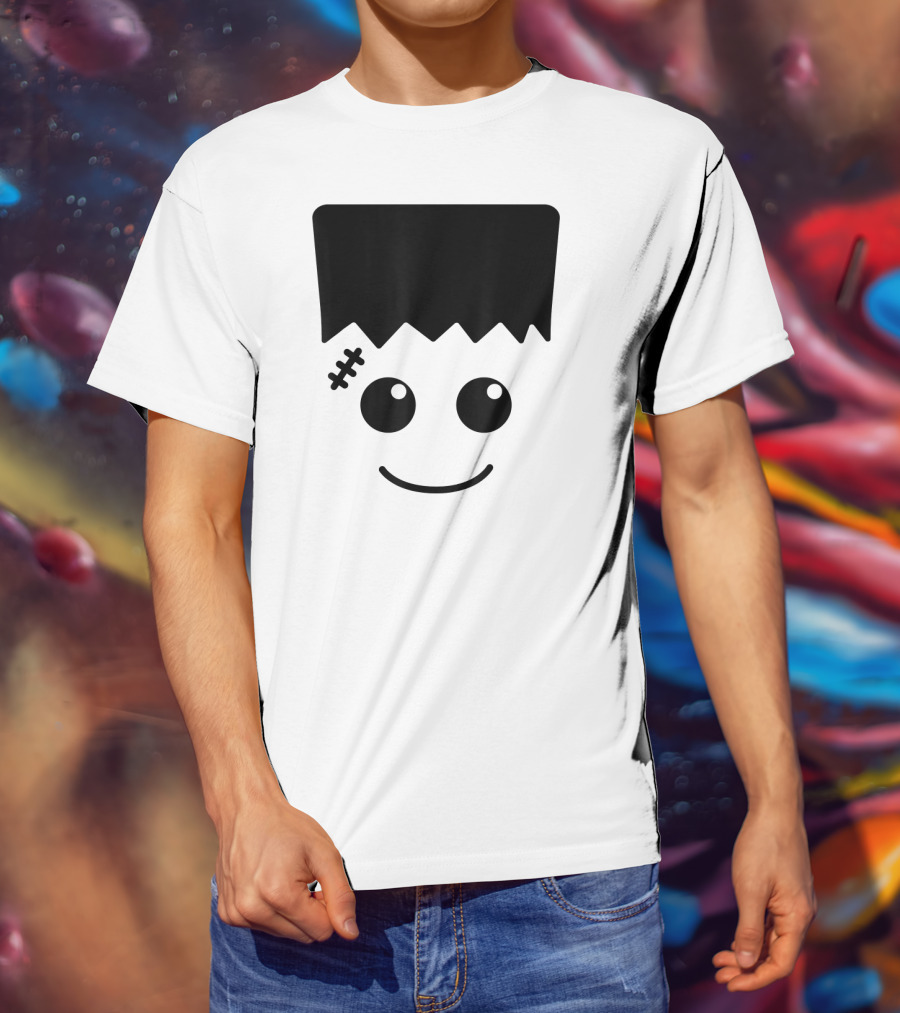 Frankenstein Cute Face Halloween Monster Fun T-Shirt