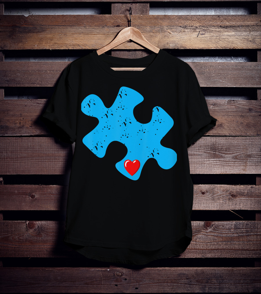 Cute Colorful Autism Love Puzzle Piece T-Shirt