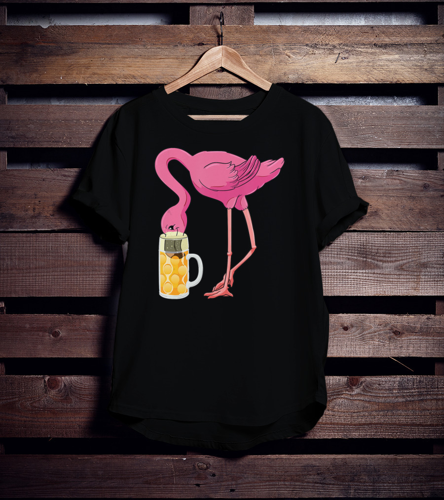 Beer Flamingo Beer Lover Alcohol Funny Oktoberfest T-Shirt