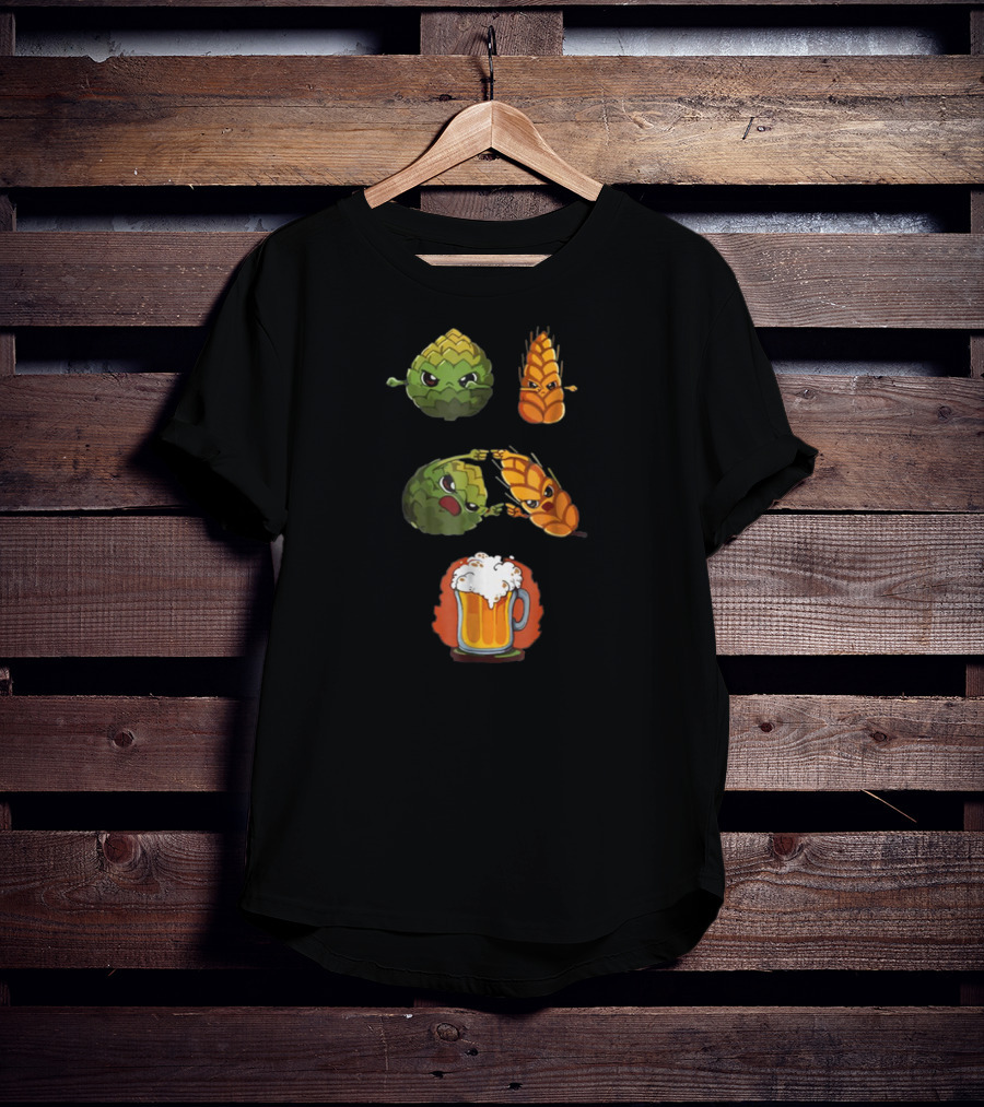 Funny Beer Fusion Hops And Barley Perfect For Alcohol Drinkers T-Shirt