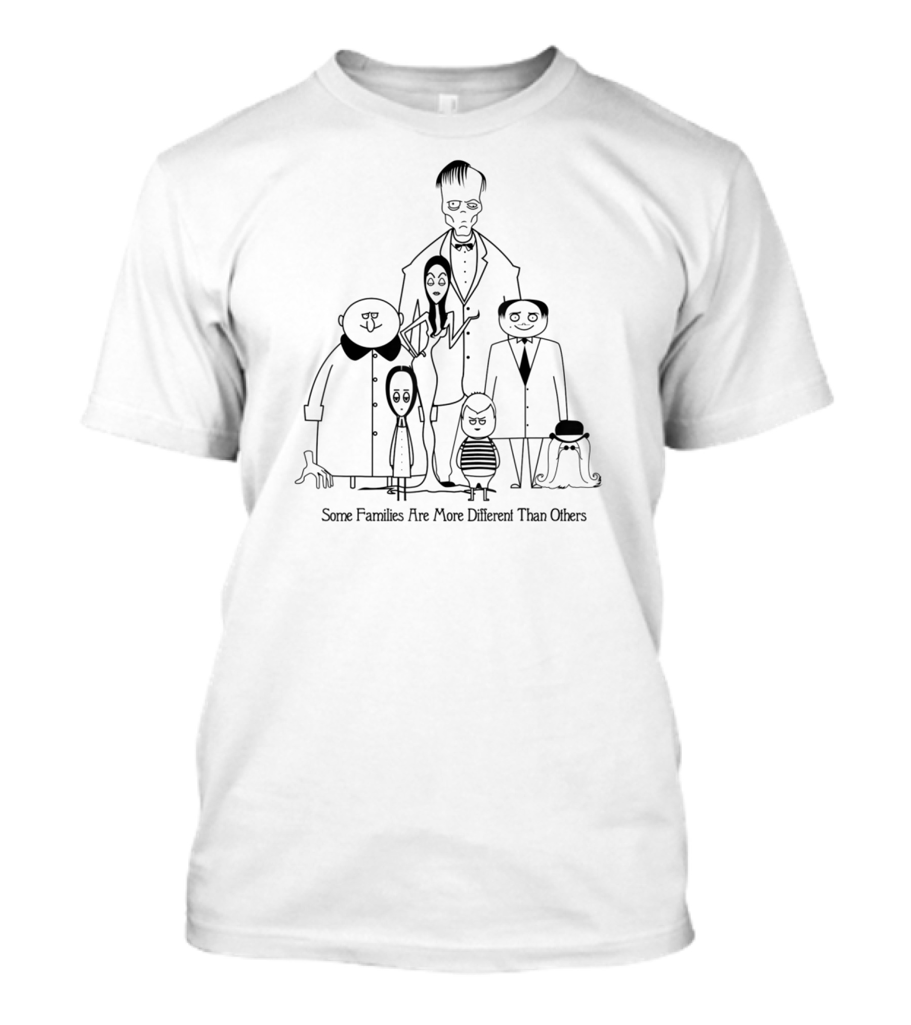 Addams Family Some Families Are More Different Than Others Outline T-Shirt