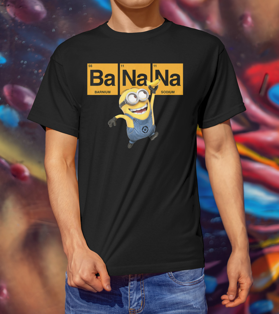 Despicable Me Minions Ba Na Na Elemental Square Happy T-Shirt