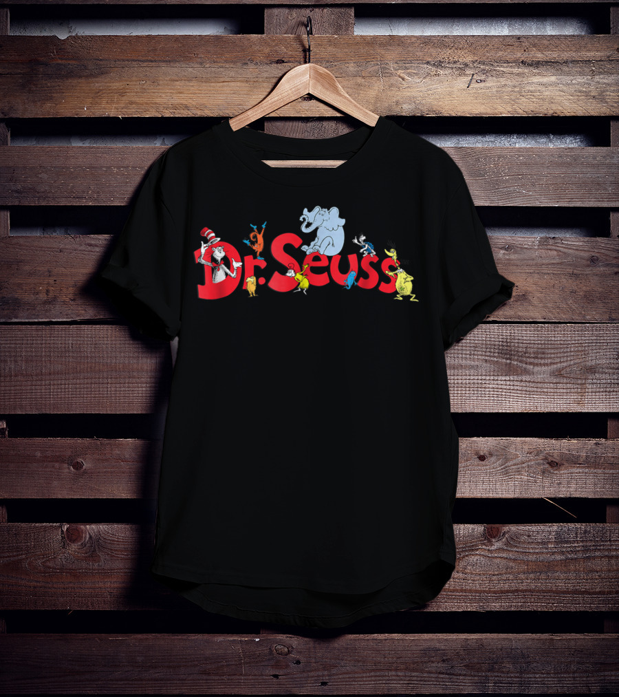 Dr. Seuss Cat In The Hat Horton Grinch Lorax Characters T-Shirt