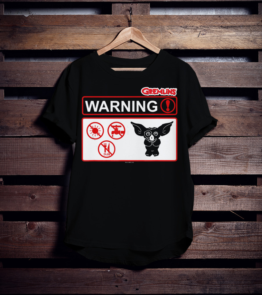 Gremlins Warning Sign Icons Gizmo T-Shirt