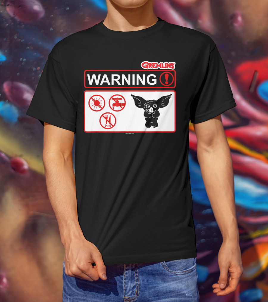 Gremlins Warning Sign Icons Gizmo T-Shirt