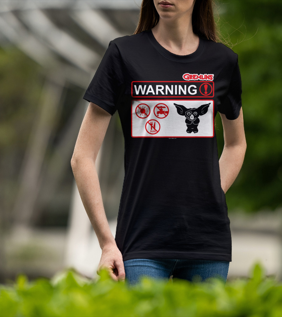 Gremlins Warning Sign Icons Gizmo T-Shirt