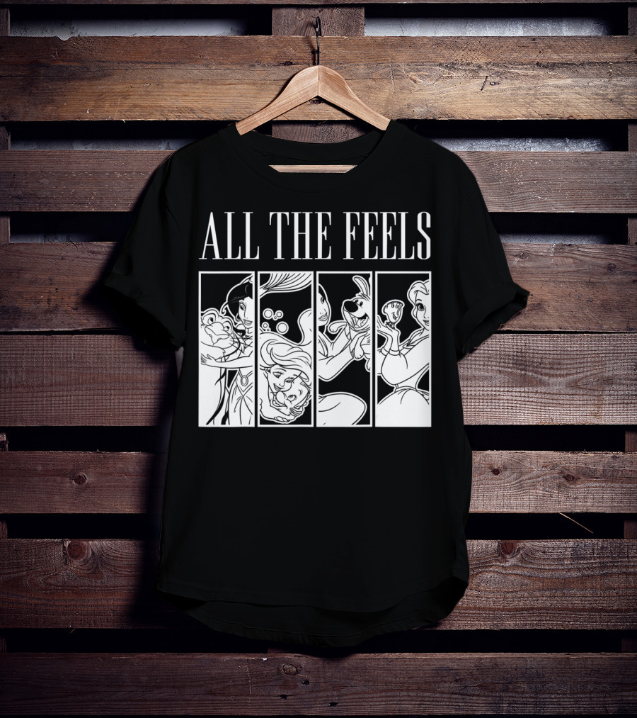 ALL THE FEELS Disney Princess Character Panels T-Shirt
