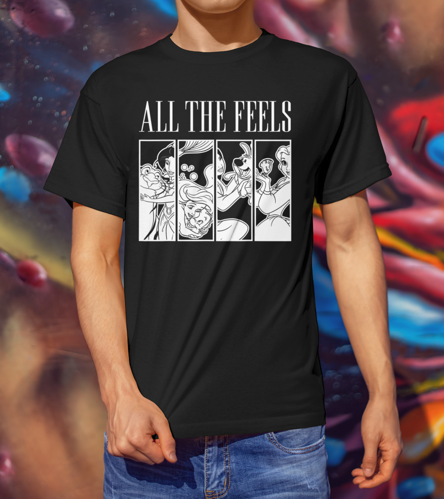 ALL THE FEELS Disney Princess Character Panels T-Shirt