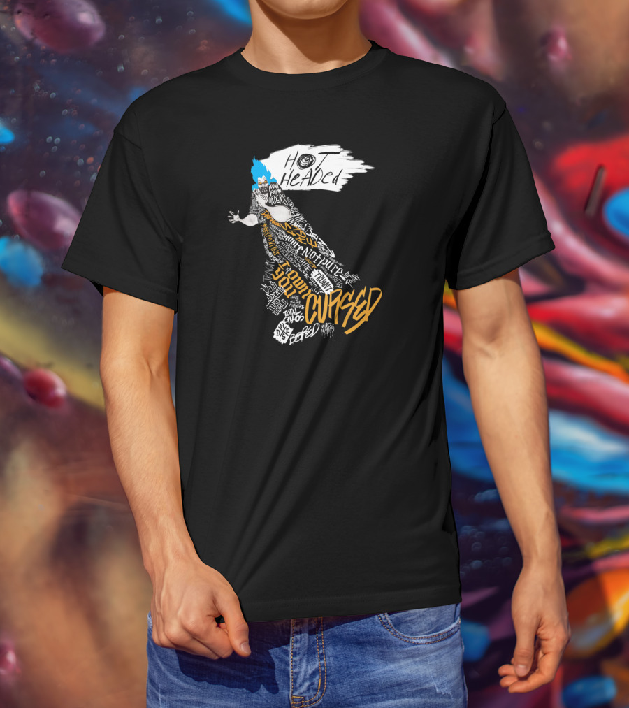 Disney Villains Hades Hot Headed Cursed Chaos Power Orders Word T-Shirt