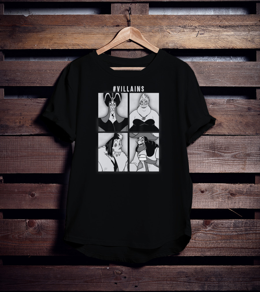 Villains Disney Wanted Jafar Ursula Cruella Hook T-Shirt