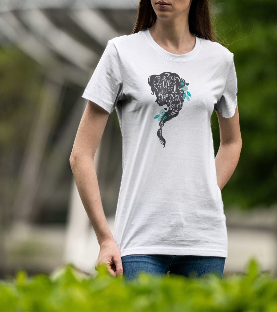 Disney Frozen Elsa True Love Can Thaw A Frozen Heart Profile T-Shirt