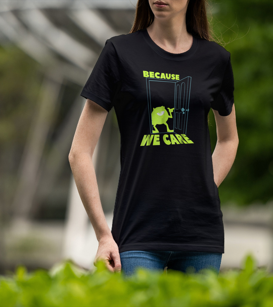 Disney Pixar Monsters Inc. Mike Because We Care Doorway T-Shirt