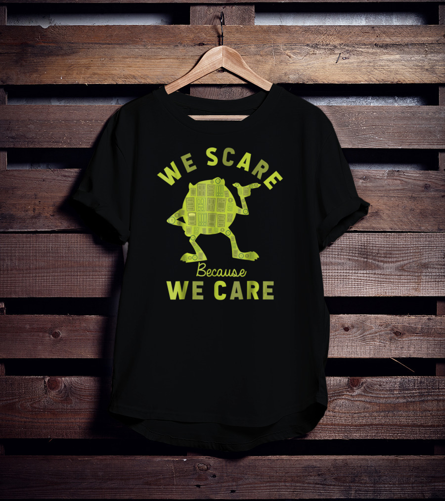 We Scare Because We Care Disney Pixar Monsters University Mike T-Shirt