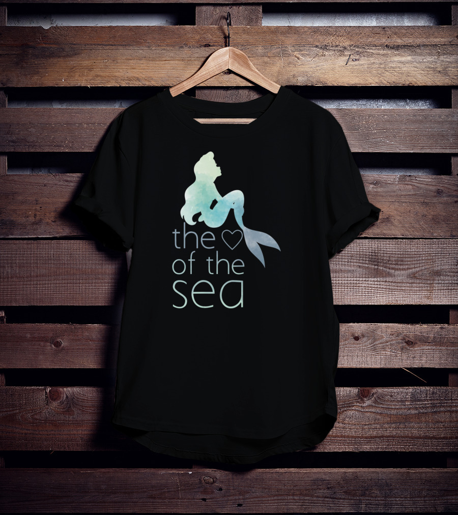 Disney Little Mermaid Heart Of The Sea Watercolor Ariel T-Shirt