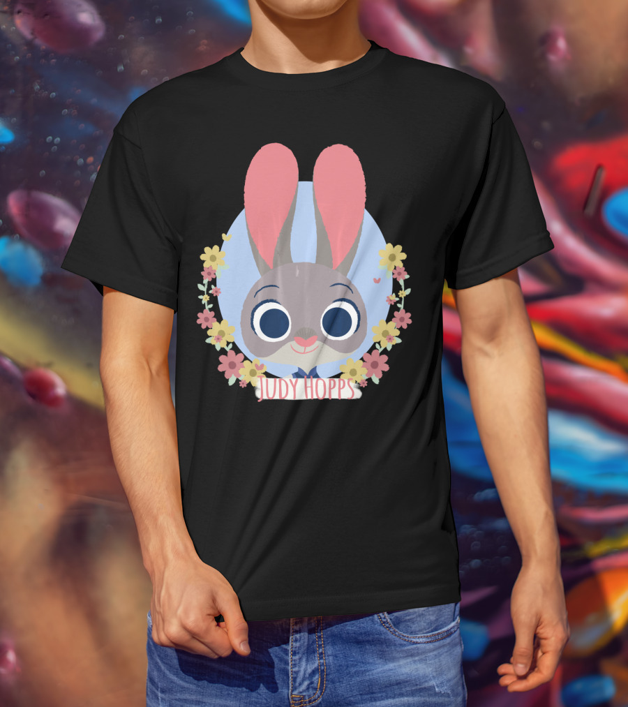 Zootopia Judy Hopps Floral Spring Wreath Disney T-Shirt