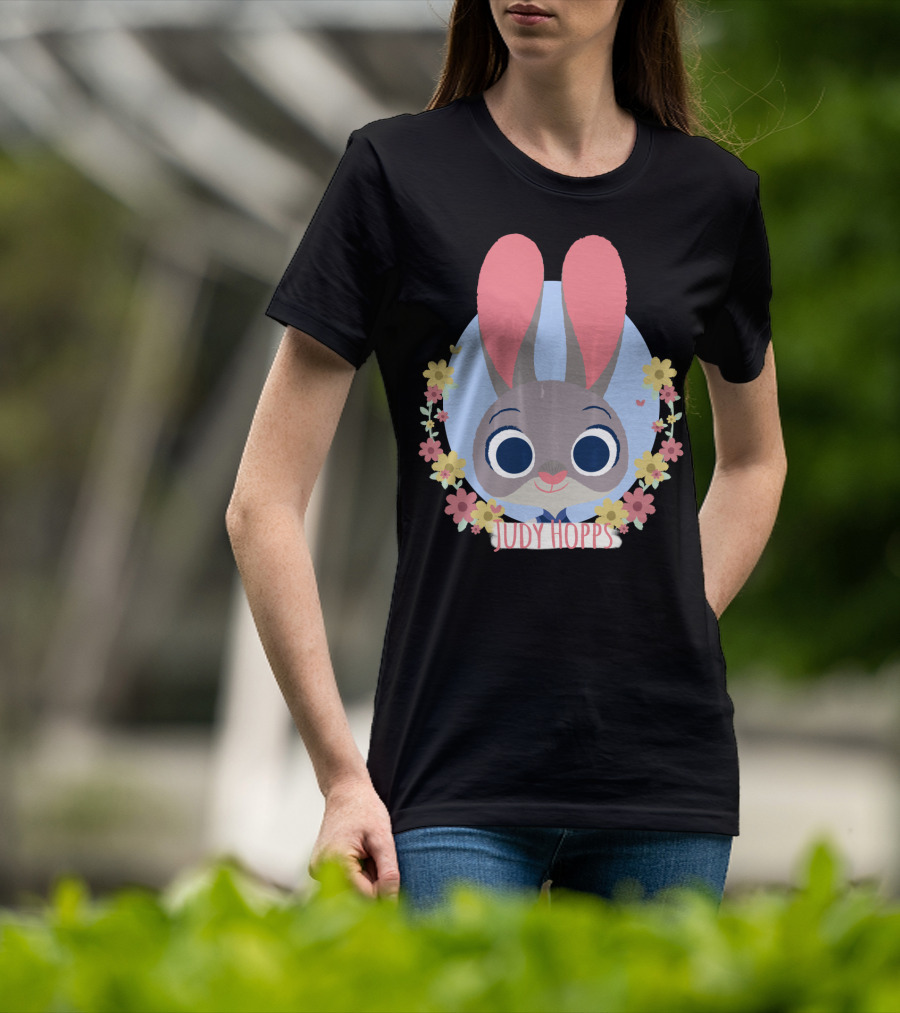 Zootopia Judy Hopps Floral Spring Wreath Disney T-Shirt