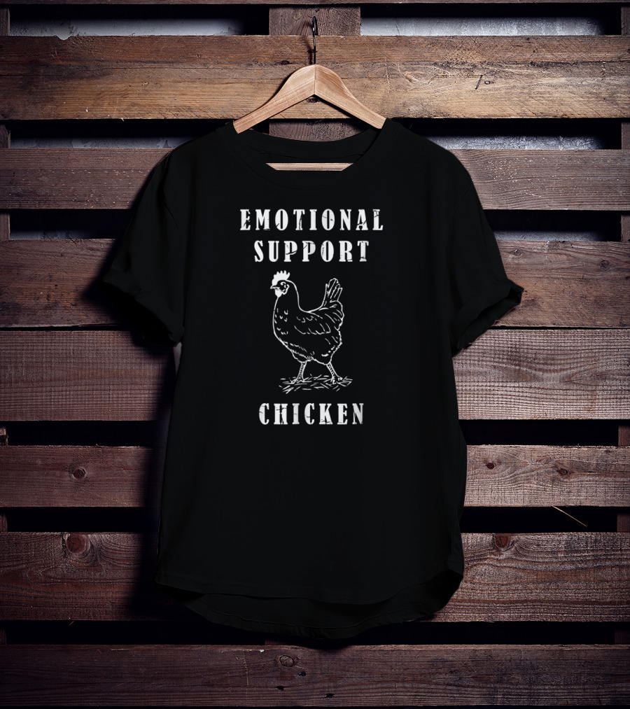 Emotional Support Chicken Funny Humor T-Shirt