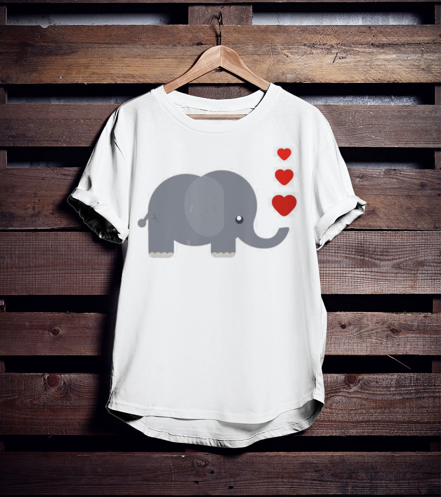 Baby Elephant With Hearts For Guys Girls T-Shirt