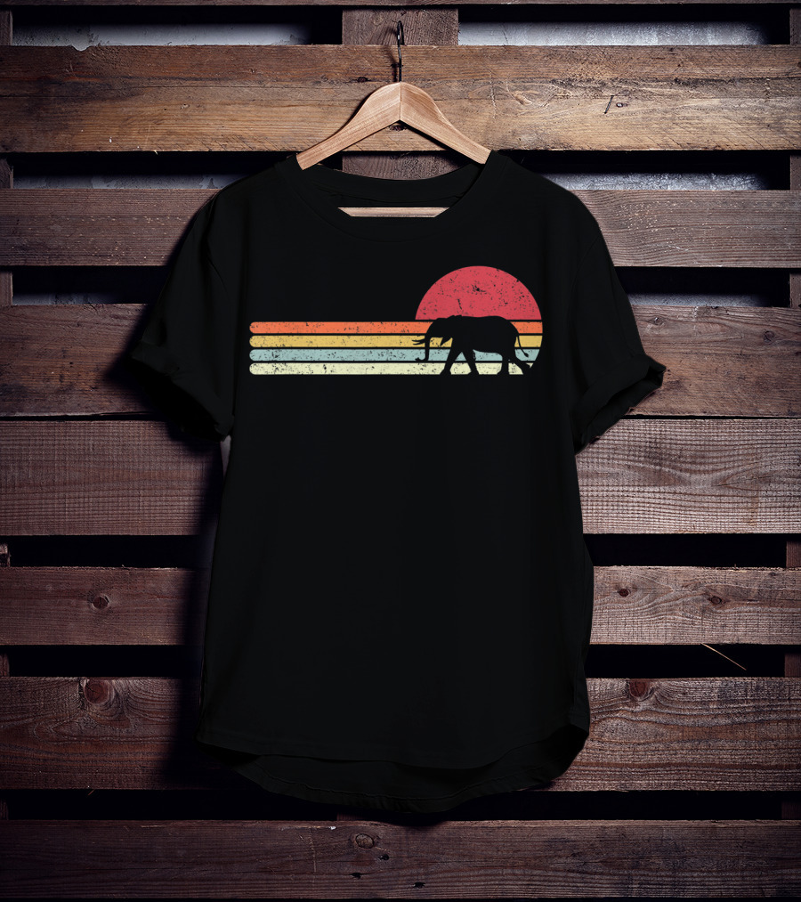 Elephant Style Vintage Sunset T-Shirt
