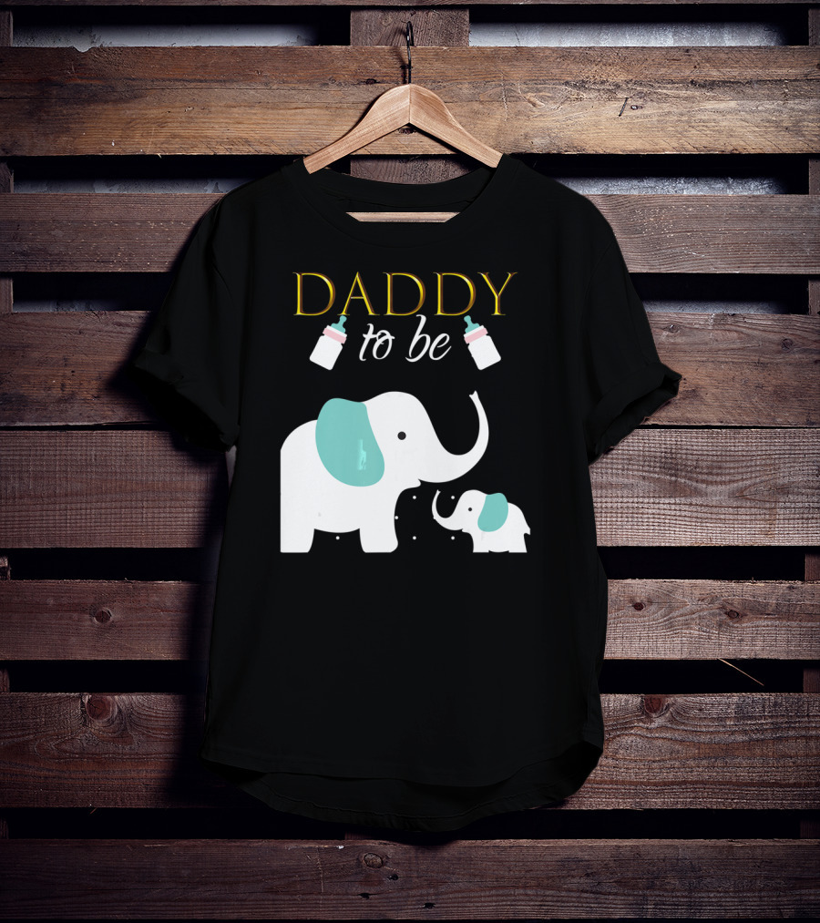 DADDY To Be Mens Elephant Baby Shower Boy T-Shirt