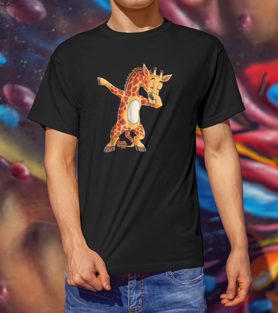 Dabbing Giraffe Cute Funny Dance Giraffes Dab T-Shirt
