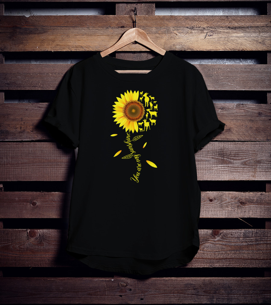 You Are My Sunshine Sunflower Goat Lovers Women Men Farmer T-Shirt