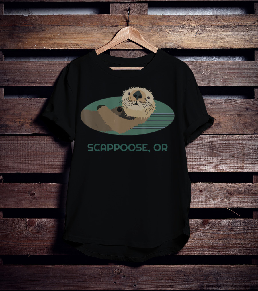 Scappoose OR Cute Otter Coast Resident Fisherman T-Shirt