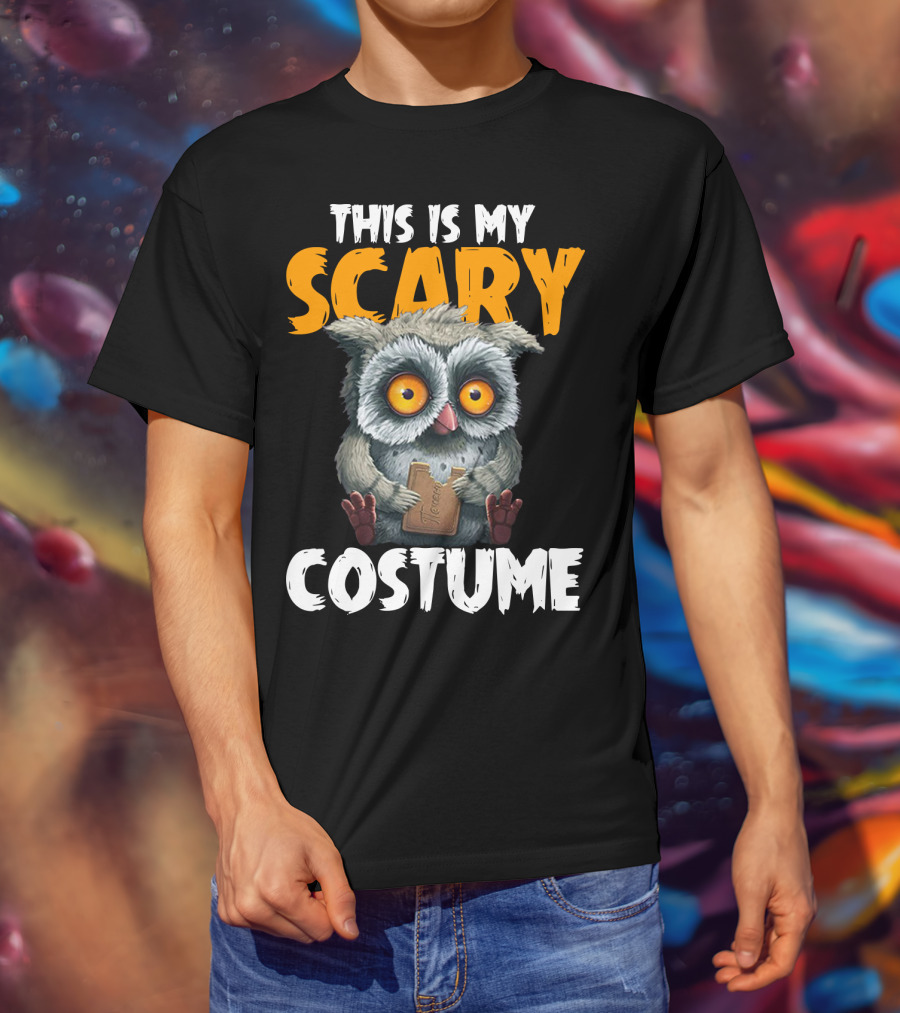 This Is My Scary Costume Owl With Chocolate T-Shirt