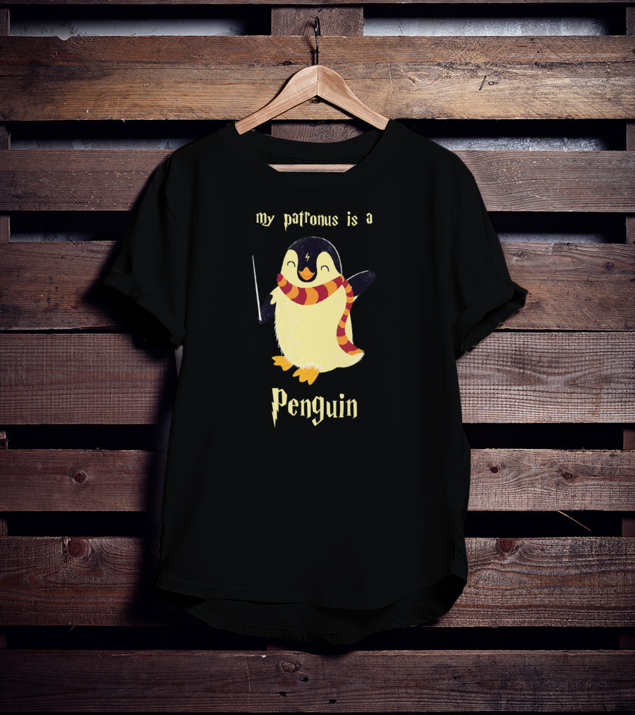 My Patronus Is A Penguin Wizardry Magic Scarf T-Shirt