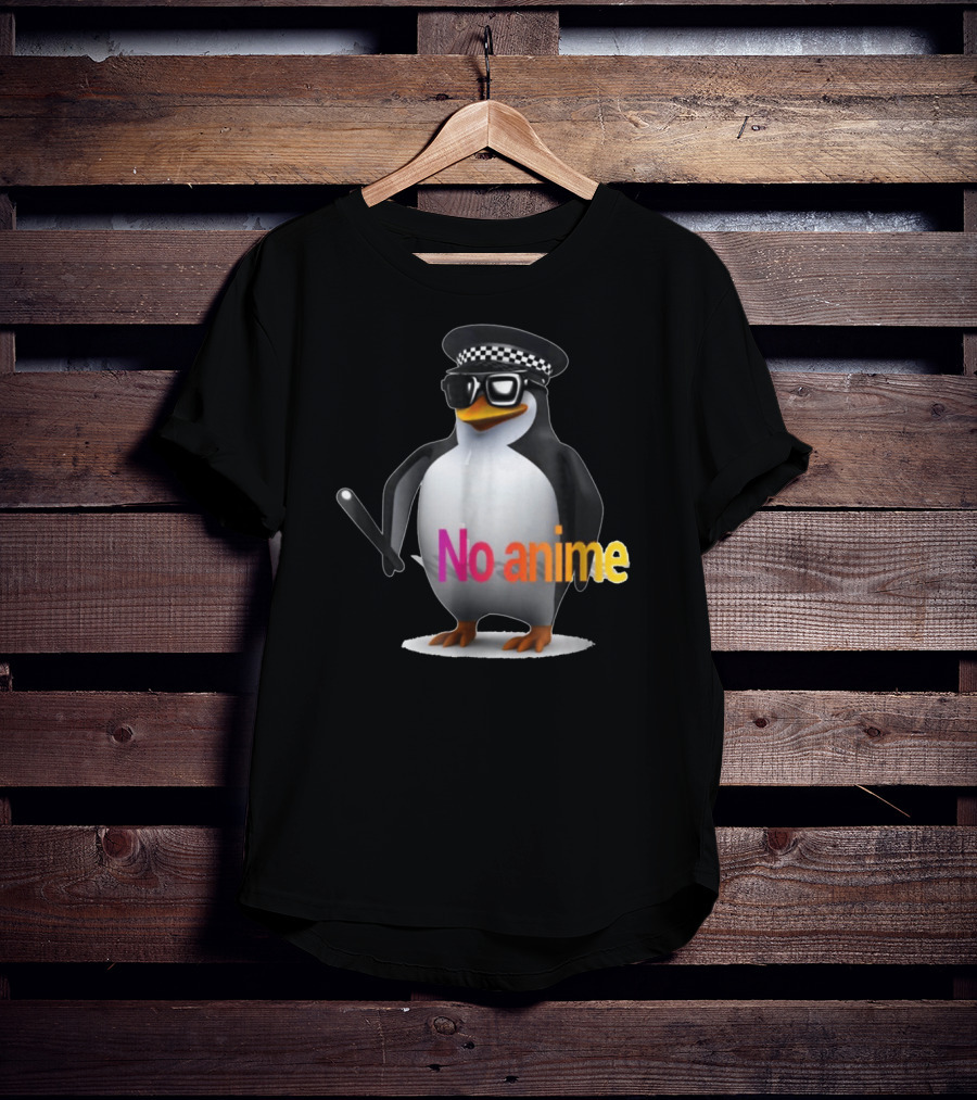 Penguin With Hat And Sunglasses No Anime T-Shirt