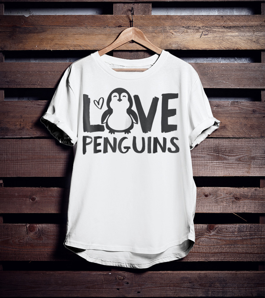 Love Penguins Cute Heart Penguin Lovers T-Shirt