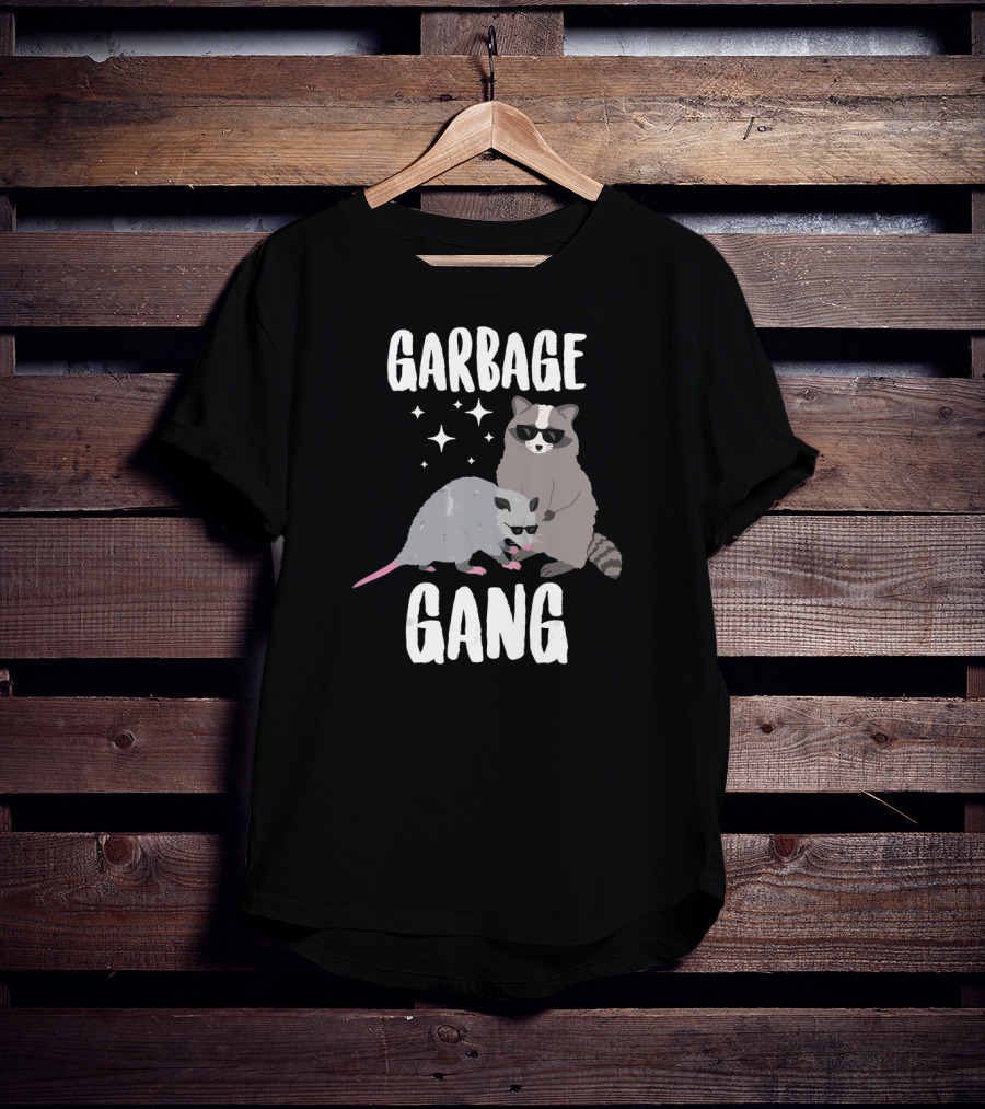 Garbage Gang Opossum And Raccoon Funny Animals T-Shirt