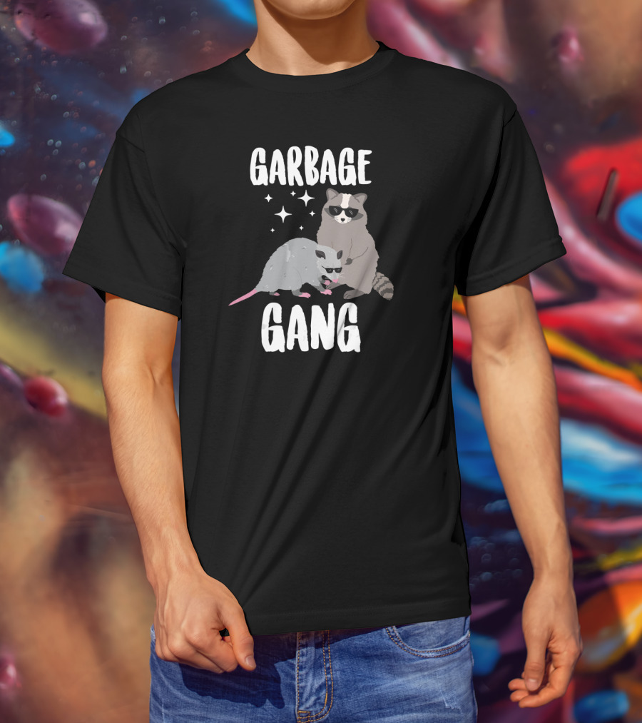 Garbage Gang Opossum And Raccoon Funny Animals T-Shirt