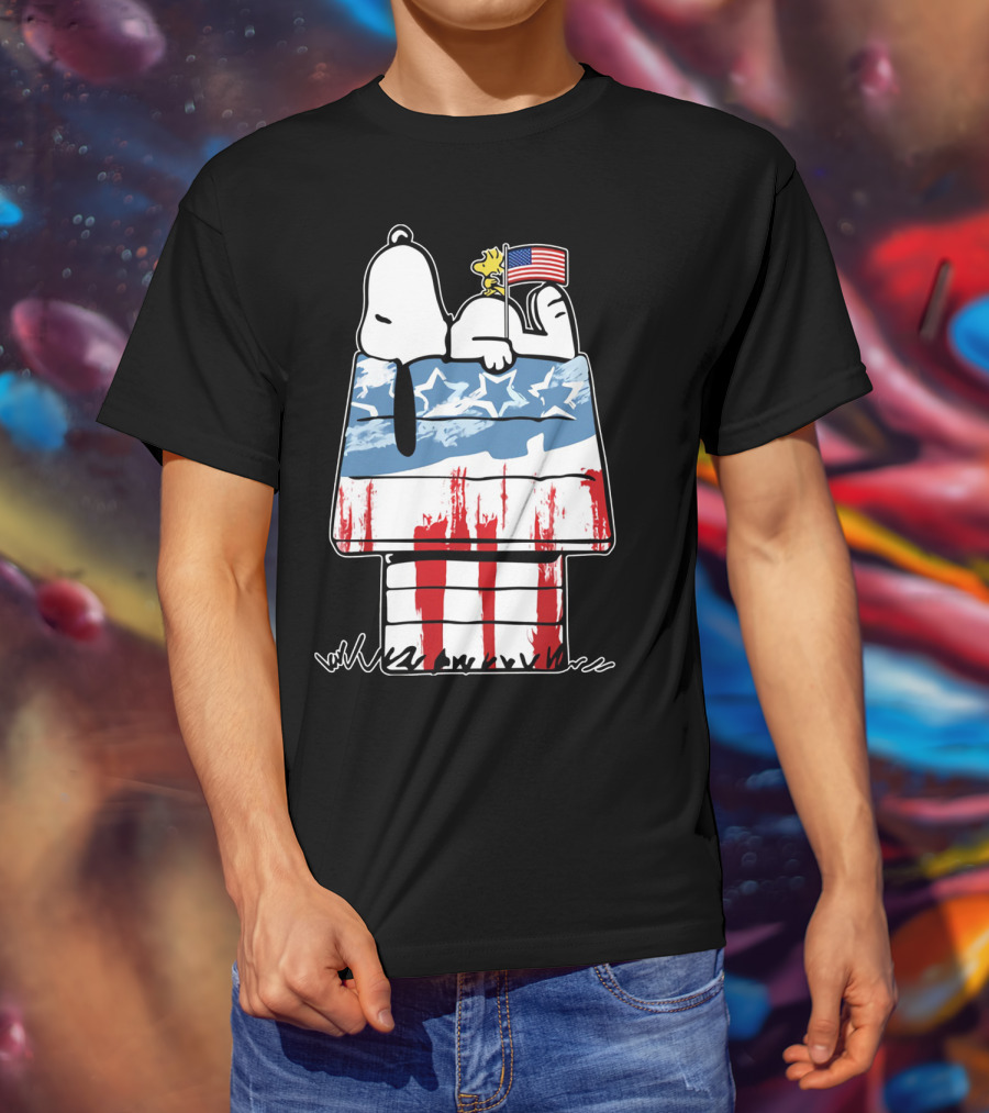 America Snoopy Patriotic The Peanuts Movie Homeland T-Shirt