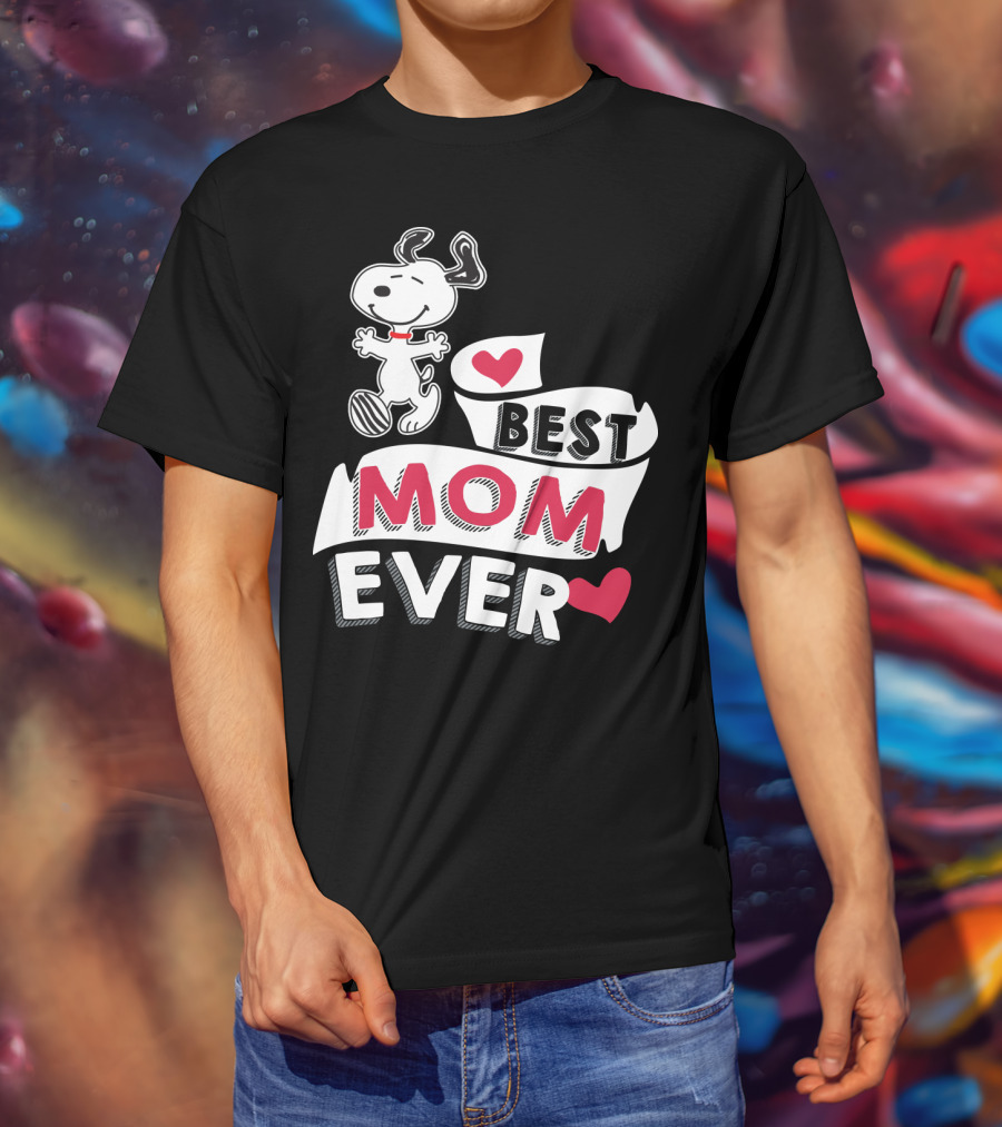 Best Mom Ever Snoopy Mother's Day Peanuts Movie T-Shirt