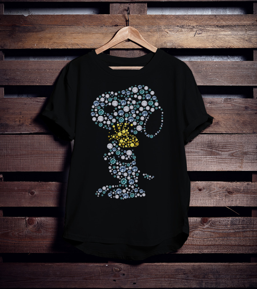 Bubble Dog Snoopy Peanuts Movie Crystal T-Shirt