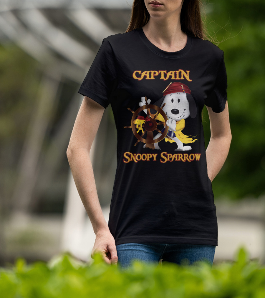 Captain Snoopy Sparrow Peanuts Movie Crossover T-Shirt