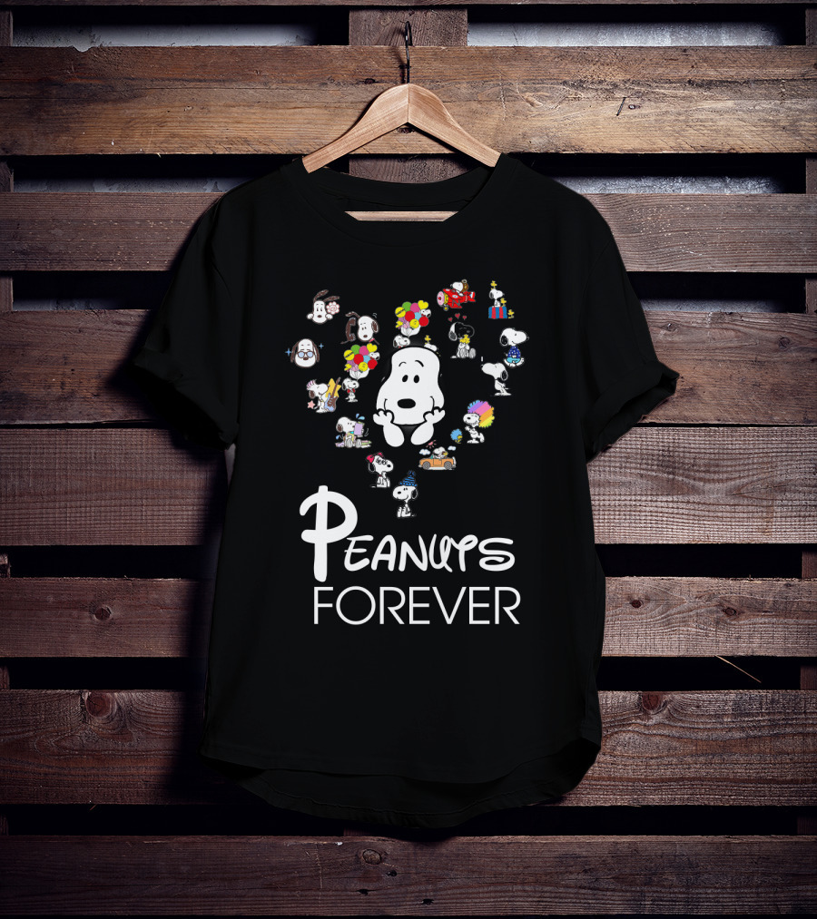 Peanuts Forever Snoopy The Peanuts Movie Characters Cartoon Icons T-Shirt