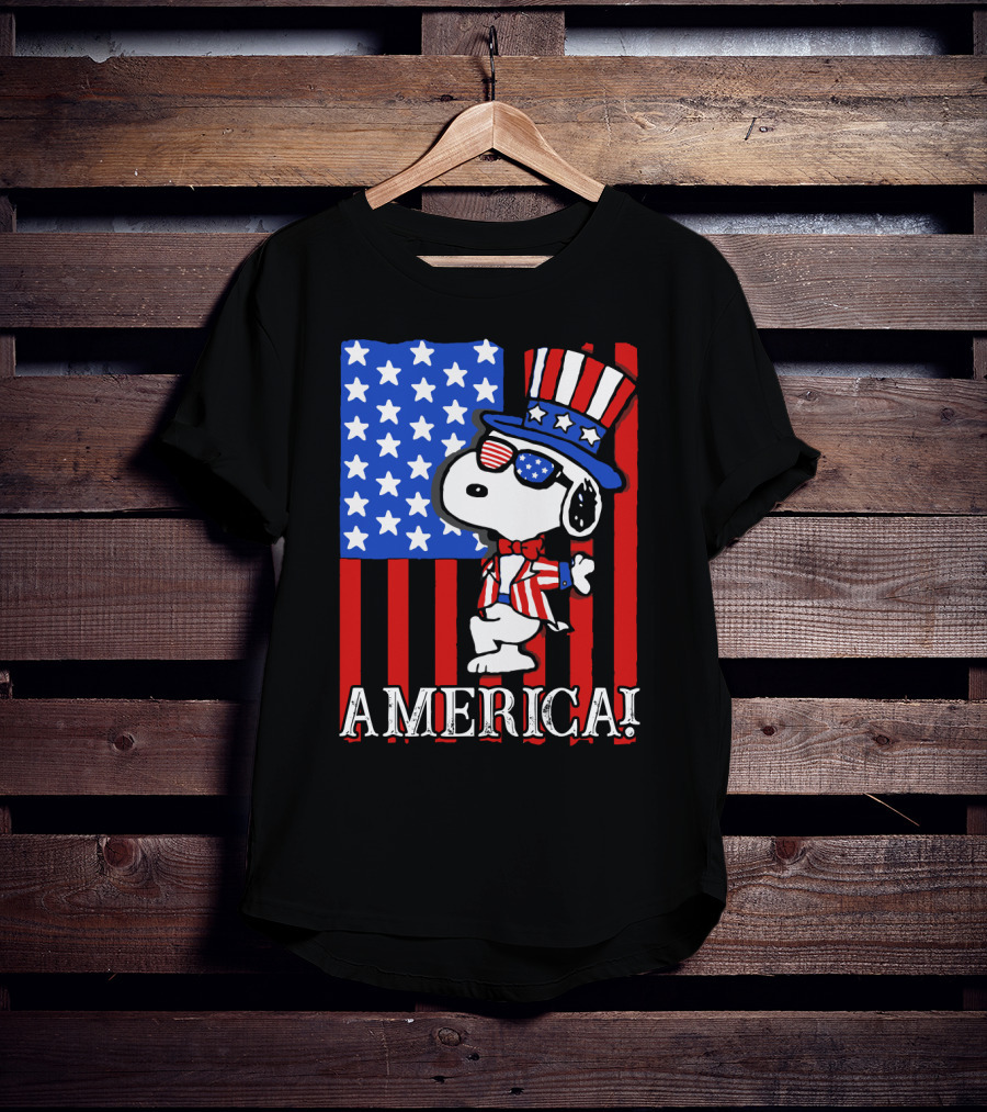 Peanuts Snoopy America Patriotic The Peanuts Movie T-Shirt