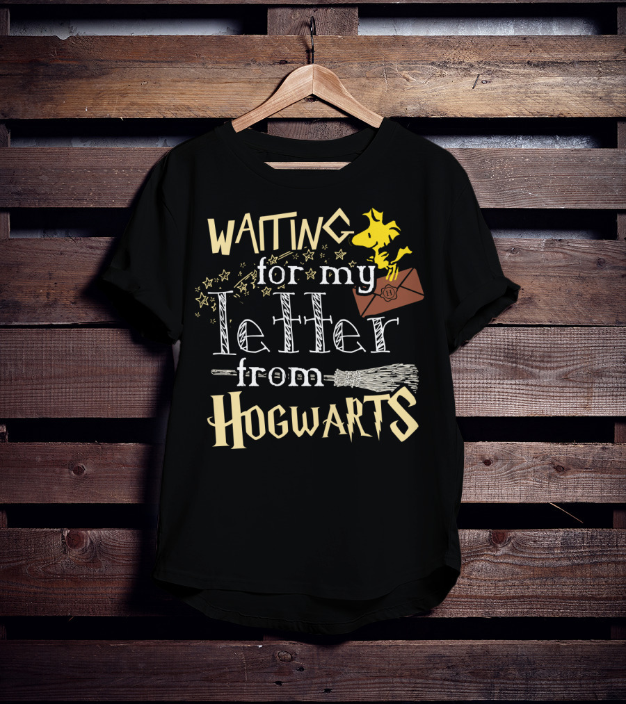 Waiting For My Letter From Hogwarts Snoopy The Peanuts Movie T-Shirt
