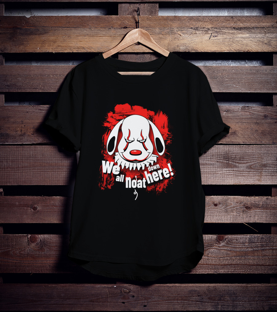 We All Float Pennywise Halloween Peanuts Snoopy Crossover T-Shirt