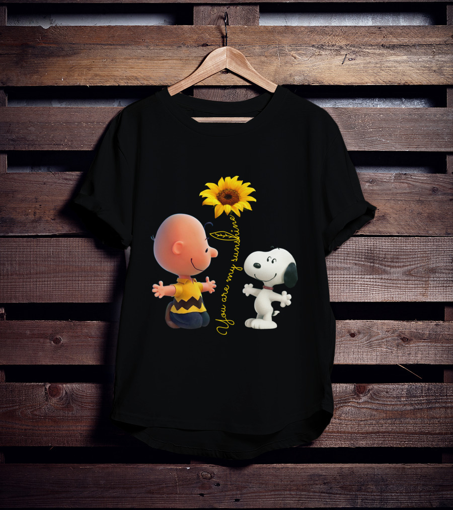 You Are My Sunshine Sunflower Hippie Snoopy The Peanuts Movie T-Shirt