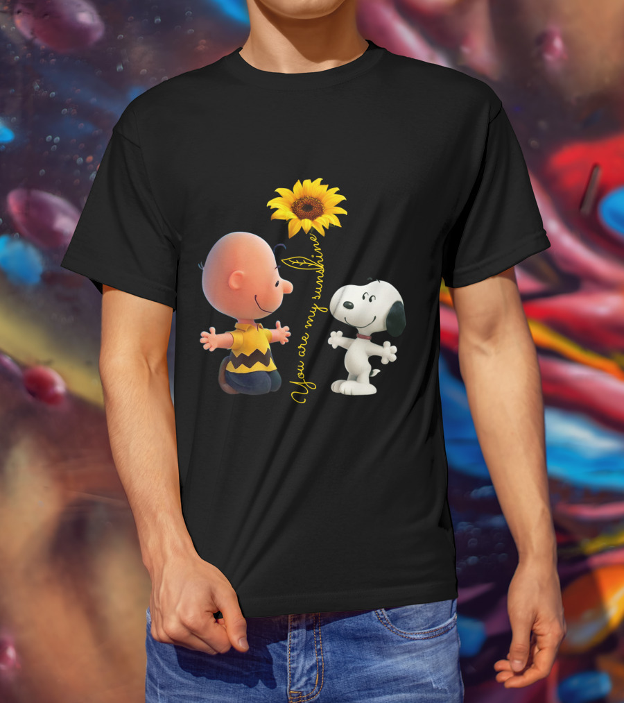 You Are My Sunshine Sunflower Hippie Snoopy The Peanuts Movie T-Shirt