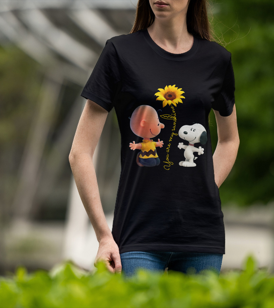 You Are My Sunshine Sunflower Hippie Snoopy The Peanuts Movie T-Shirt