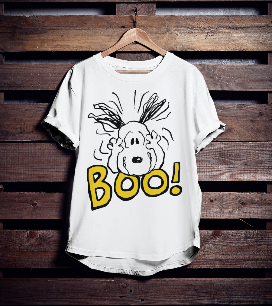 BOO Halloween Snoopy The Peanuts Movie T-Shirt