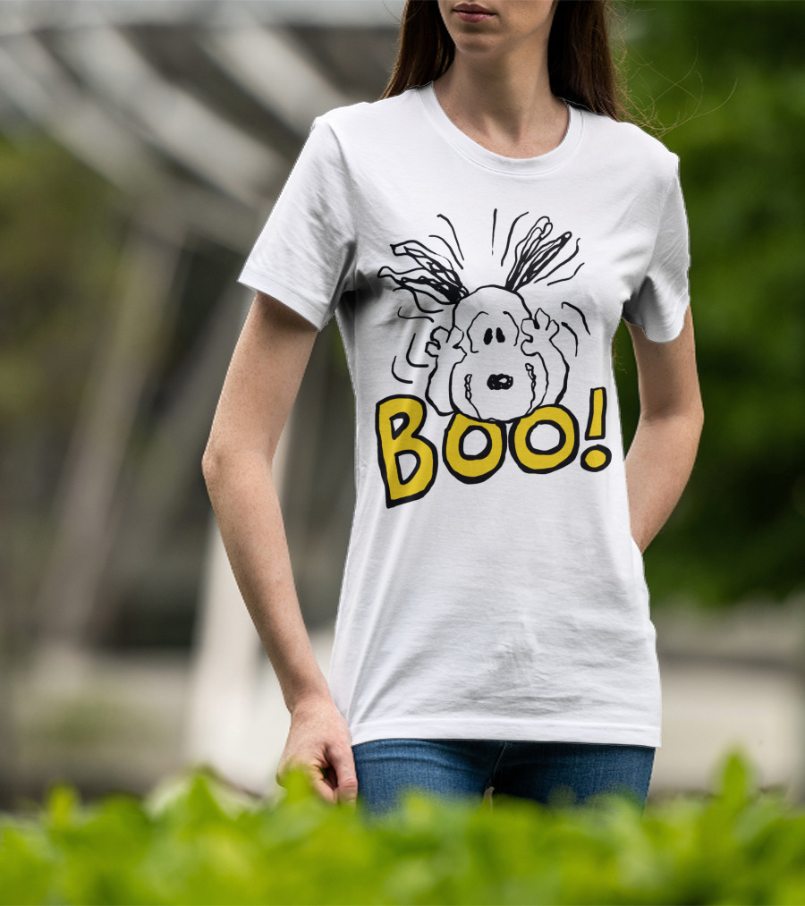 BOO Halloween Snoopy The Peanuts Movie T-Shirt
