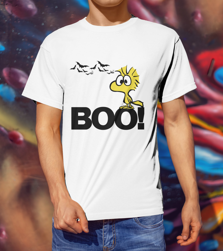 Woodstock Boo Halloween The Peanuts Movie Snoopy Bats T-Shirt