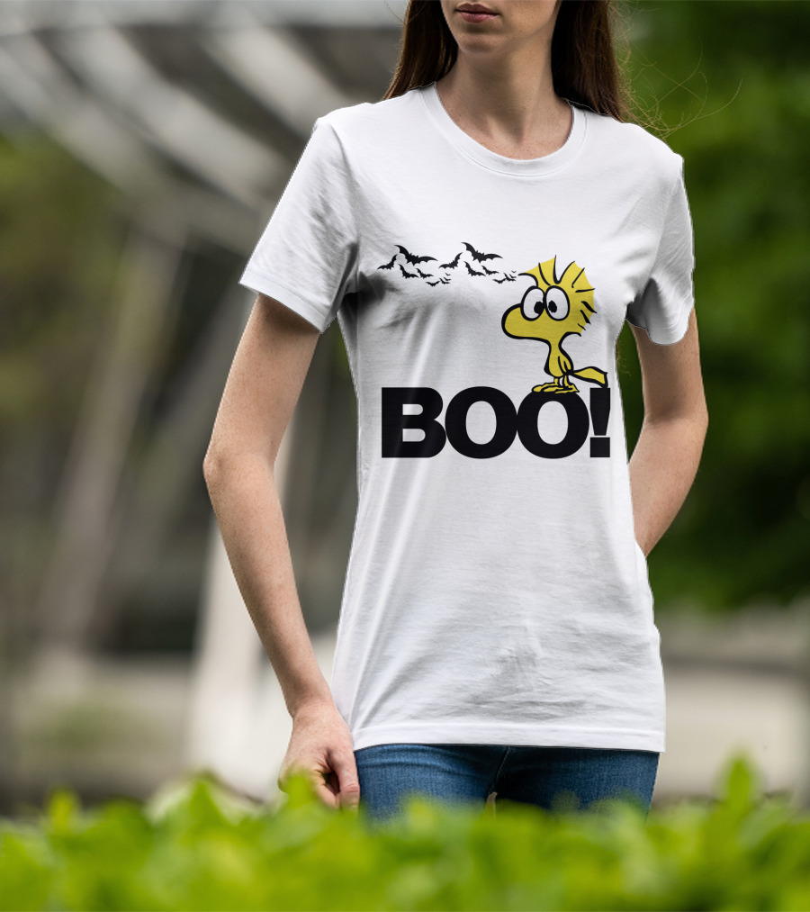 Woodstock Boo Halloween The Peanuts Movie Snoopy Bats T-Shirt