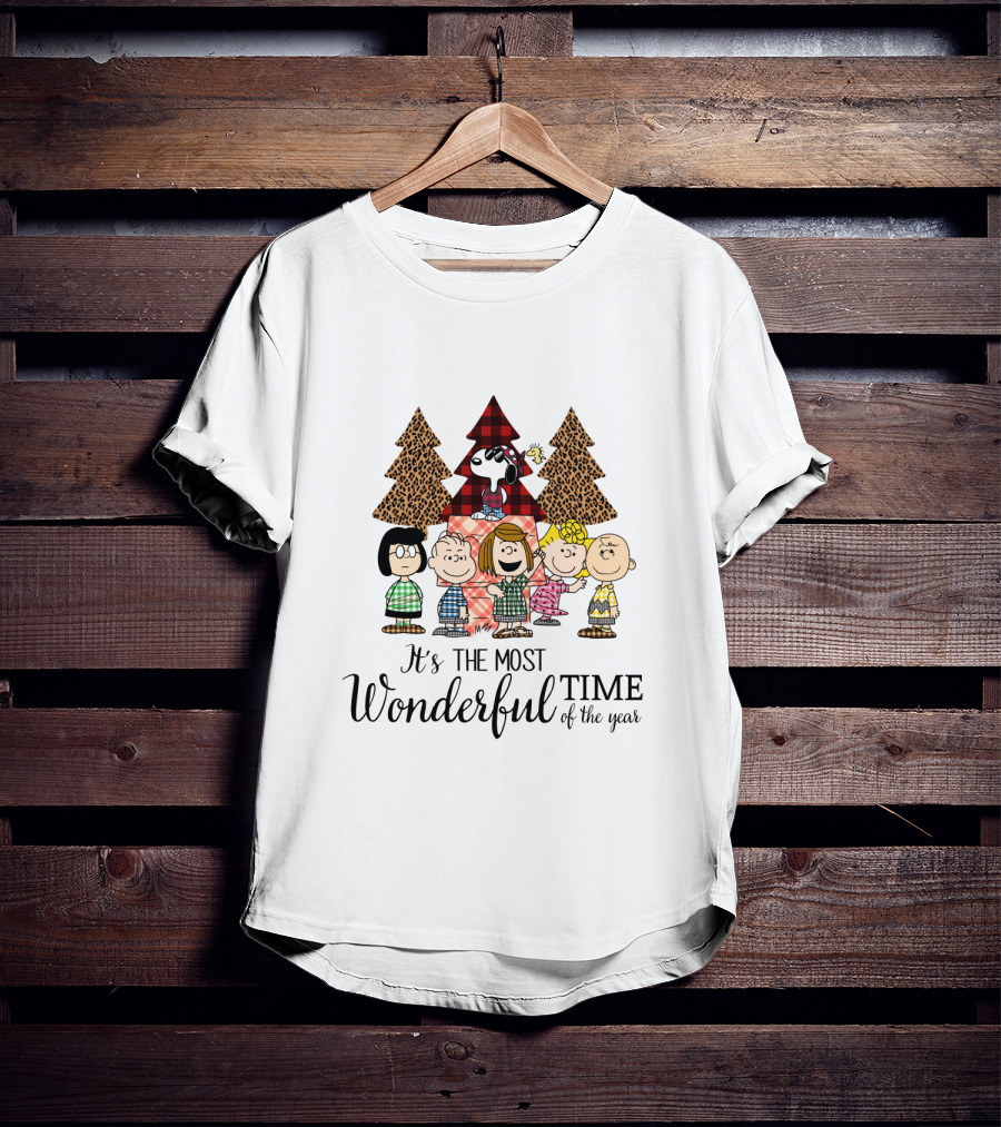 It's The Most Wonderful Time Of The Year Snoopy The Peanuts Movie Christmas Characters T-Shirt