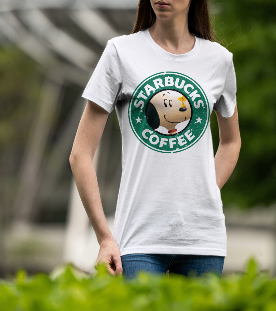 Starbucks Coffee Snoopy The Peanuts Movie Woodstock T-Shirt
